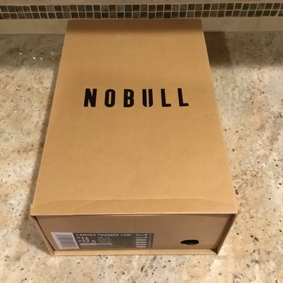 NIB NOBULL Men’s Canvas Trainer Low Sneakers White Ivory