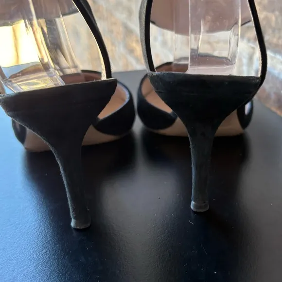Nicholas Kirkwood Black Suede Leda Pointy Toe Heels Size 7.5