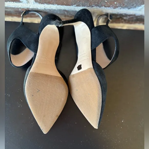 Nicholas Kirkwood Black Suede Leda Pointy Toe Heels Size 7.5