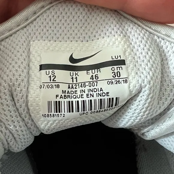 NIKE 2018 Air Max Men’s Tennis Sports Shoes Size 12