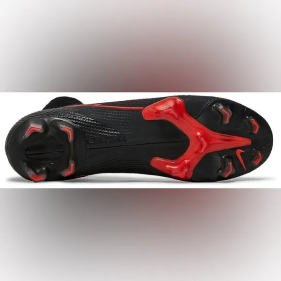 Nike 6.5 Soccer Cleats Shoes Black Red Sports Runners Athletic Summer Footwear 6