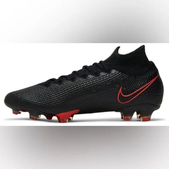 Nike 6.5 Soccer Cleats Shoes Black Red Sports Runners Athletic Summer Footwear 6