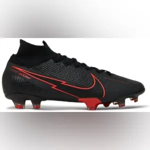 Nike 6.5 Soccer Cleats Shoes Black Red Sports Runners Athletic Summer Footwear 6