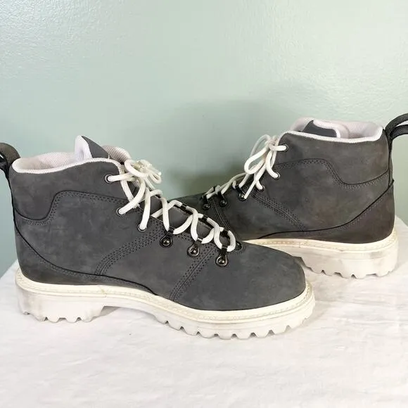 Nike Air ACG Gray Chunky Platform Lace Up High Top Hiking Sneaker Boots Size 8