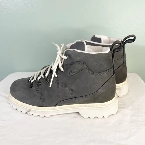 Nike Air ACG Gray Chunky Platform Lace Up High Top Hiking Sneaker Boots Size 8
