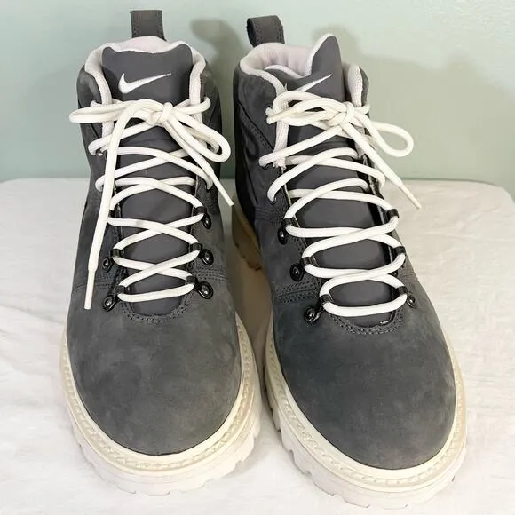 Nike Air ACG Gray Chunky Platform Lace Up High Top Hiking Sneaker Boots Size 8