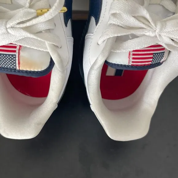 Nike Air Force 1 Low USA White Olympic Red Metallic Gold Size 10 CK5718-100