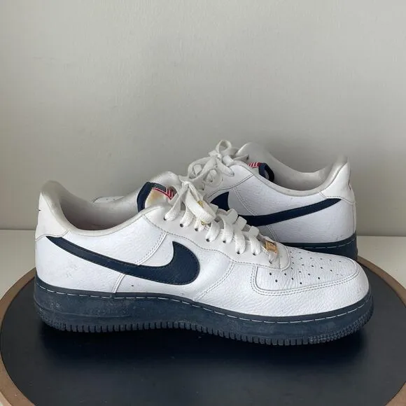 Nike Air Force 1 Low USA White Olympic Red Metallic Gold Size 10 CK5718-100