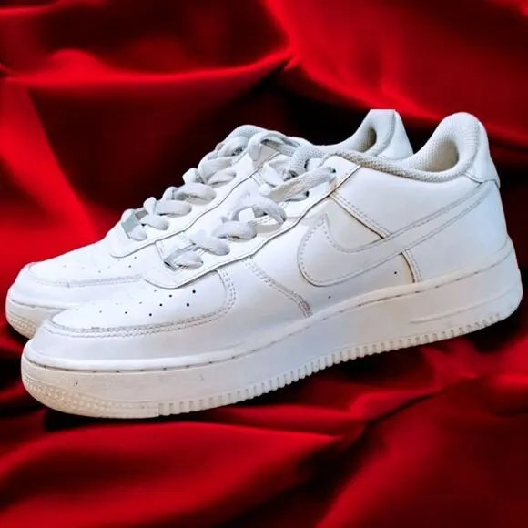 NIKE AIR FORCE 1 LOW LE YOUTH 7Y DH2920-111 LEATHER  CHRISTMAS GIFT UNISEX 8