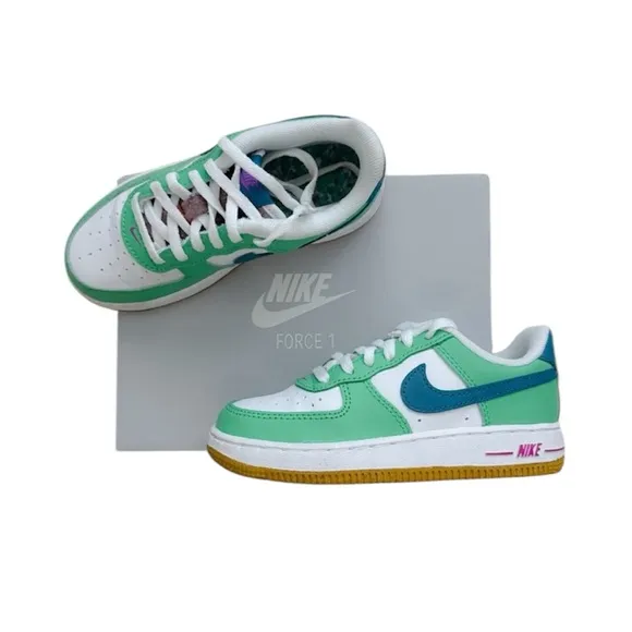 Nike Air Force 1 LV8 Green and Blue Sneakers