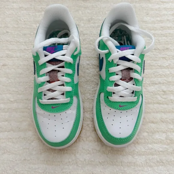 Nike Air Force 1 LV8 Green and Blue Sneakers