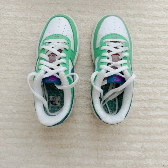 Nike Air Force 1 LV8 Green and Blue Sneakers