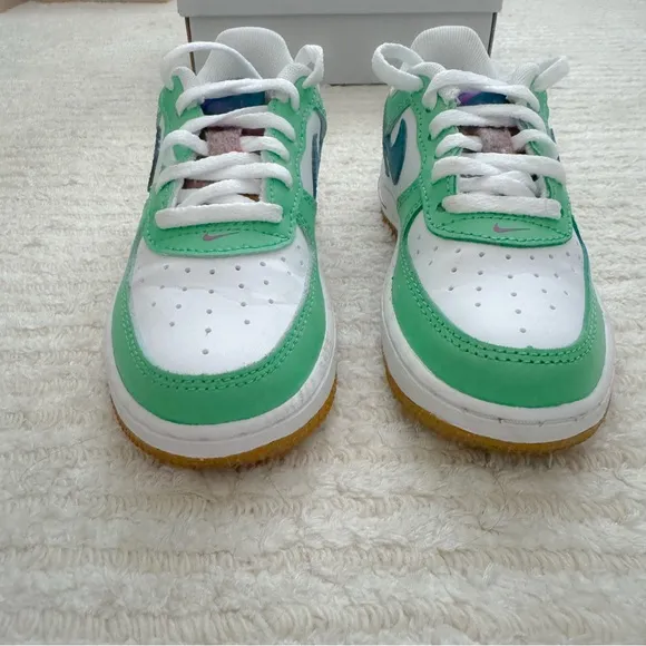 Nike Air Force 1 LV8 Green and Blue Sneakers