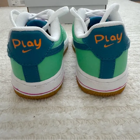 Nike Air Force 1 LV8 Green and Blue Sneakers
