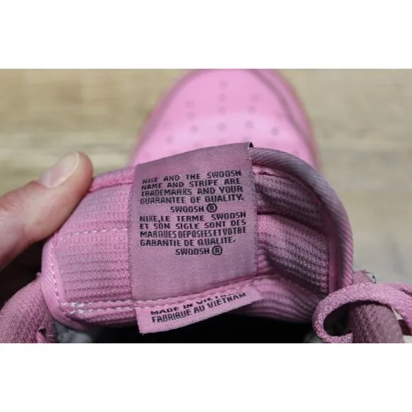 Nike Air Force 1 men's all pink low top translucent sole athletic sneakers 10