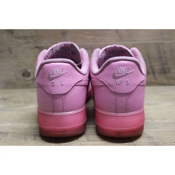 Nike Air Force 1 men's all pink low top translucent sole athletic sneakers 10