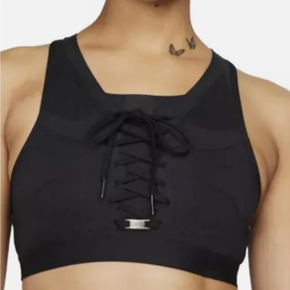 NIKE “AIR FORCE ONE” BLACK crop top / sports bra -NWT |