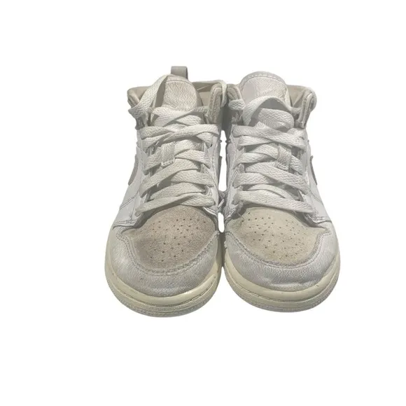 Nike Air Jordan 1 Mid Craft Boys Size 12C White Athletic Shoe Sneaker FB9141-120