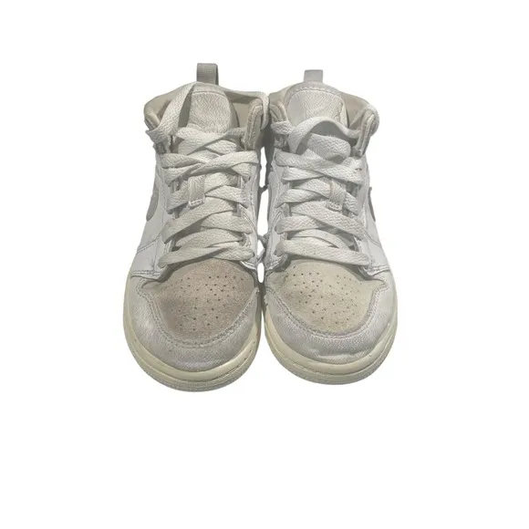 Nike Air Jordan 1 Mid Craft Boys Size 12C White Athletic Shoe Sneaker FB9141-120