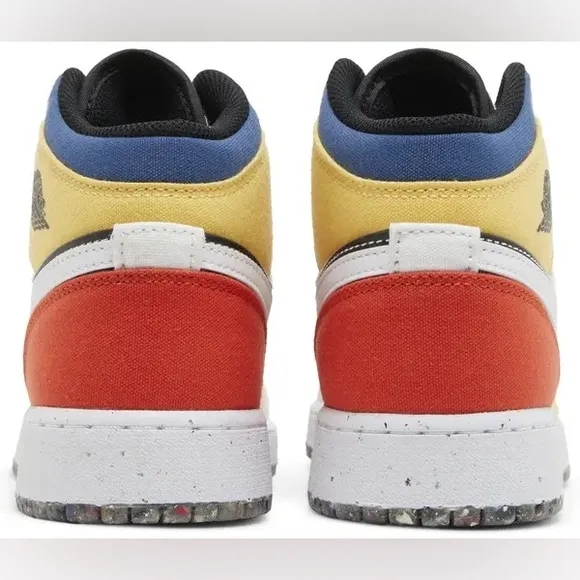 Nike Air Jordan 1 Mid SE “Multi Color Canvas” - Boys size 1.5