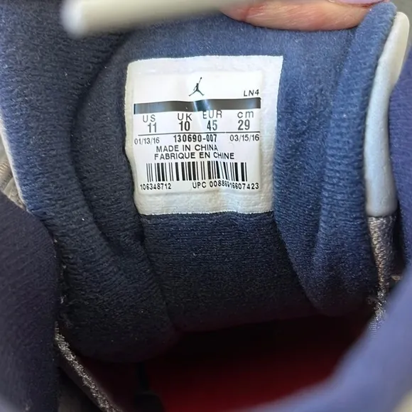 Nike Air Jordan 13 Athletic Shoes - Gray and Blue