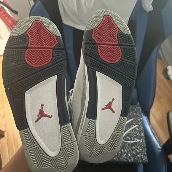 Nike air Jordan 4 mid night navy White and Gray Shoes