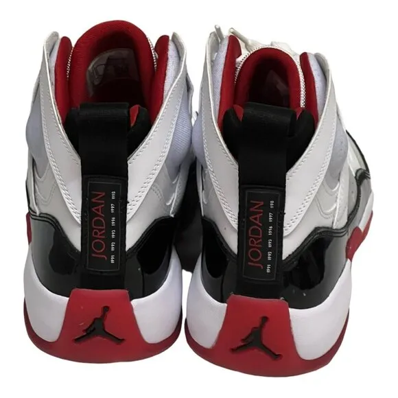 Nike Air Jordan Jumpman Two Trey Shoes Bred White Black Red Men's 12 DO1925-106