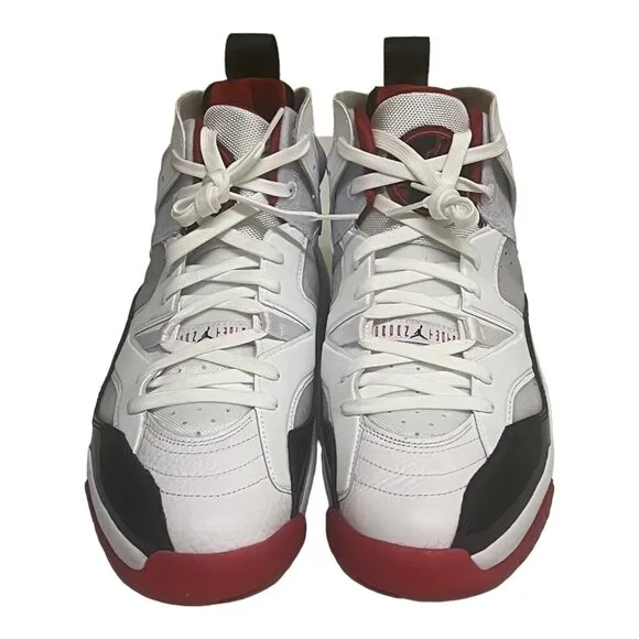 Nike Air Jordan Jumpman Two Trey Shoes Bred White Black Red Men's 12 DO1925-106