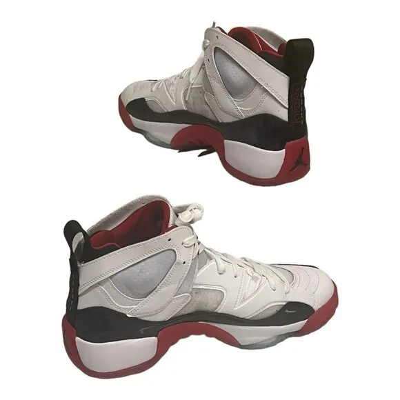 Nike Air Jordan Jumpman Two Trey Shoes Bred White Black Red Men's 12 DO1925-106