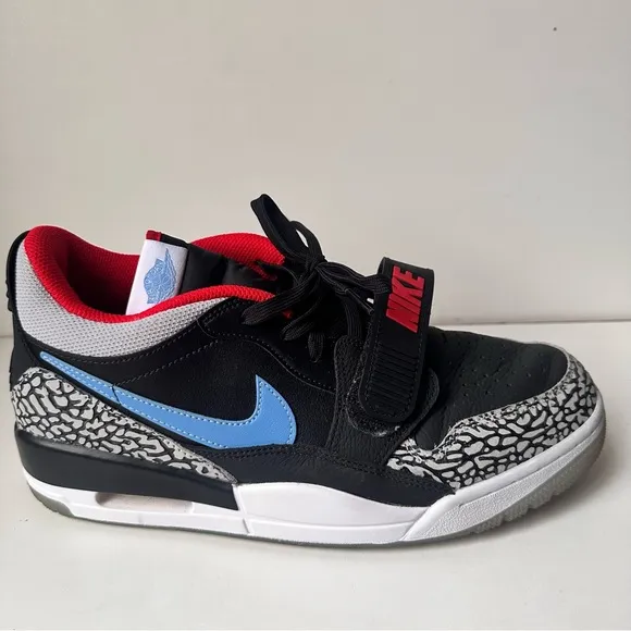Nike Air Jordan Legacy Mens Size 9.5 Black Red Blue Athletic Shoes Sneakers