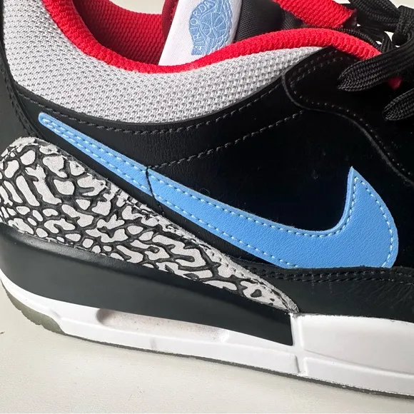 Nike Air Jordan Legacy Mens Size 9.5 Black Red Blue Athletic Shoes Sneakers