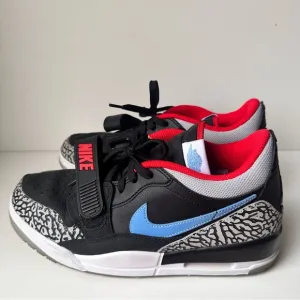 Nike Air Jordan Legacy Mens Size 9.5 Black Red Blue Athletic Shoes Sneakers