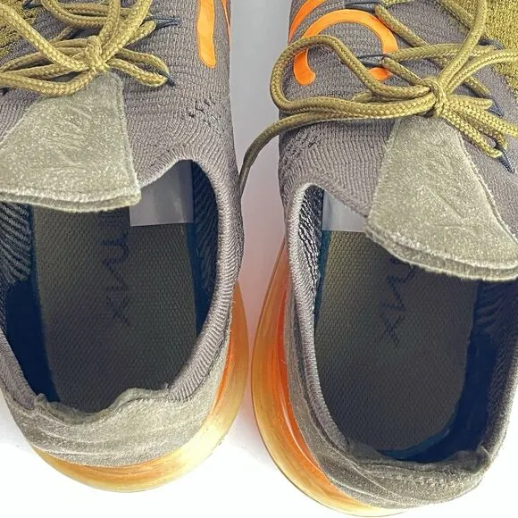 Nike Air Max 270 Flyknit Sneakers Shoes Olive Flak Size 12 Gym Sports Workout