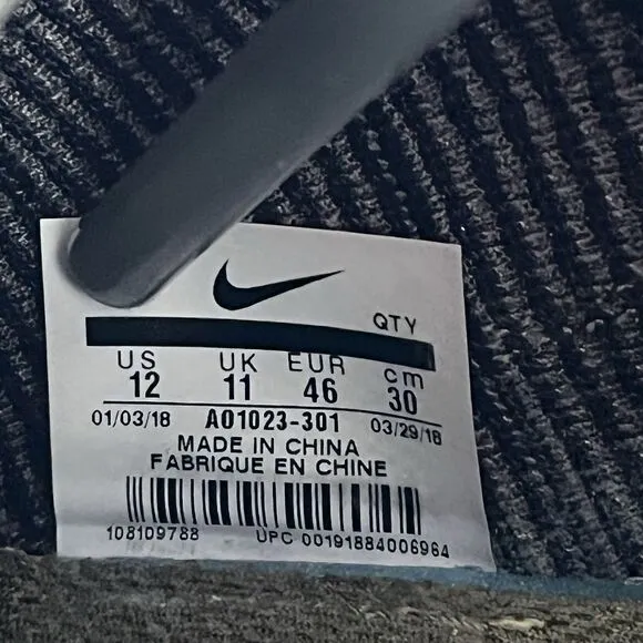 Nike Air Max 270 Flyknit Sneakers Shoes Olive Flak Size 12 Gym Sports Workout
