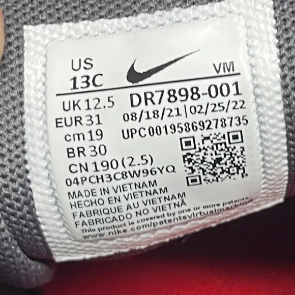 Nike Air Max 270 Iron Gray PS Trainers Sneakers DR7898-001 Size 13C Shoes RARE