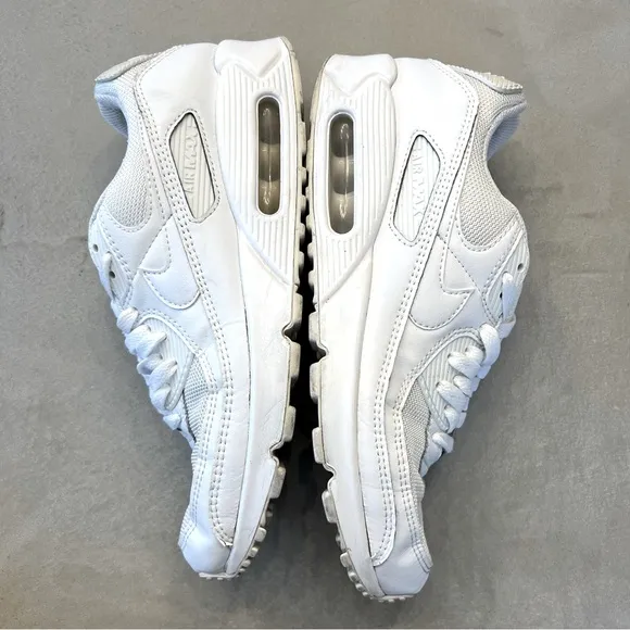 NIKE Air Max 90 Sneakers, White, 9