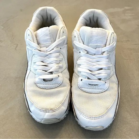NIKE Air Max 90 Sneakers, White, 9