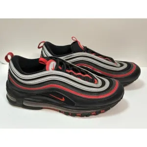 Nike Air Max 97 Black Red Silver Men 8.5 Sneakers Shoes 921826-014