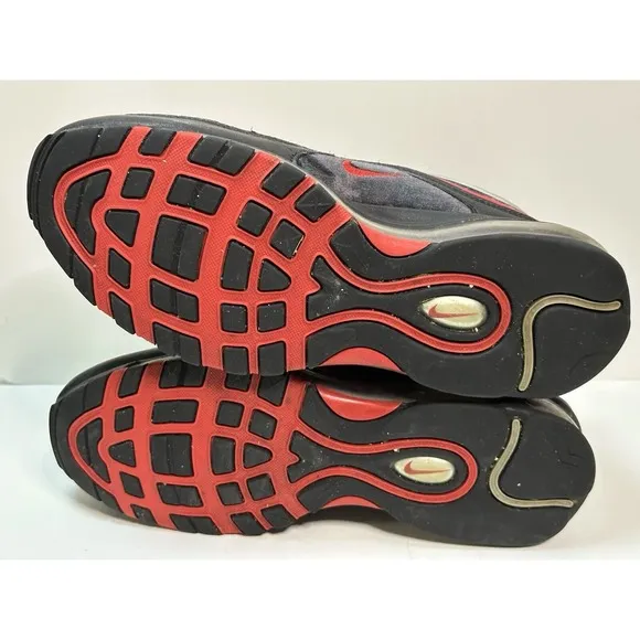 Nike Air Max 97 Black Red Silver Men 8.5 Sneakers Shoes 921826-014