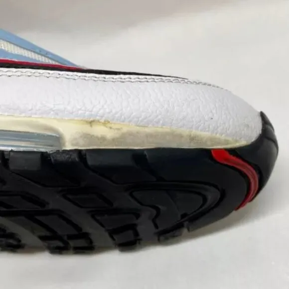 Nike Air Max 97 Gundam Men's USA 10 White University Red Blue CW6986-100 GUC/EUC