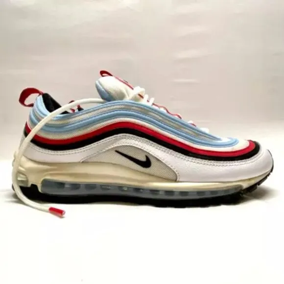Nike Air Max 97 Gundam Men's USA 10 White University Red Blue CW6986-100 GUC/EUC
