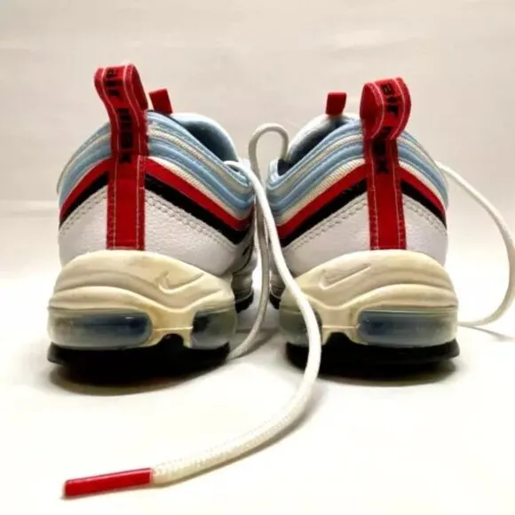 Nike Air Max 97 Gundam Men's USA 10 White University Red Blue CW6986-100 GUC/EUC