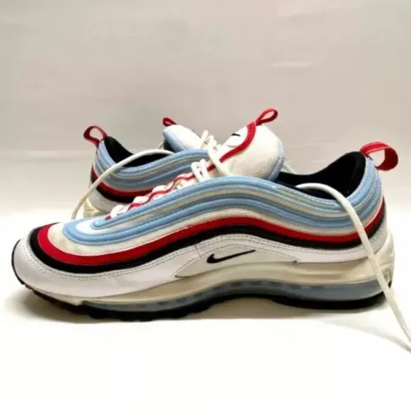 Nike Air Max 97 Gundam Men's USA 10 White University Red Blue CW6986-100 GUC/EUC
