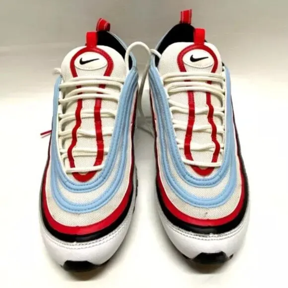 Nike Air Max 97 Gundam Men's USA 10 White University Red Blue CW6986-100 GUC/EUC