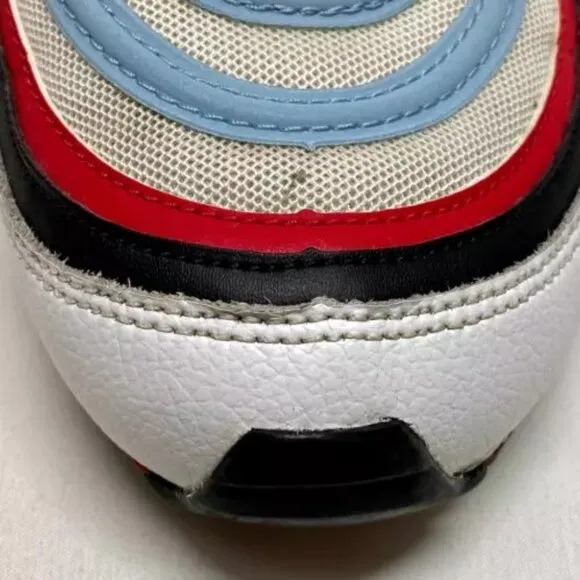 Nike Air Max 97 Gundam Men's USA 10 White University Red Blue CW6986-100 GUC/EUC