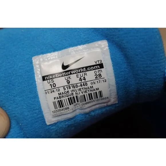 Nike Air Max 97 Hyperfuse men's dynamic blue 518160 athletic sneakers 10