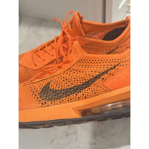 Nike Air Max Flyknit Racer FD0762-800 Athletic Shoes Orange Sneakers Men Size 15