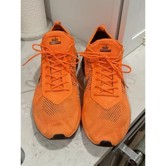Nike Air Max Flyknit Racer FD0762-800 Athletic Shoes Orange Sneakers Men Size 15