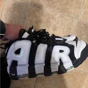 Nike Air More Uptempo Black and White Sneakers