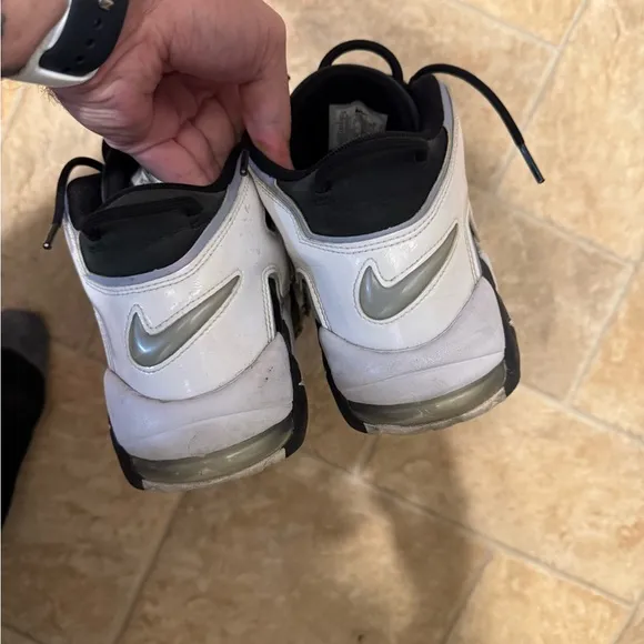 Nike Air More Uptempo Black and White Sneakers